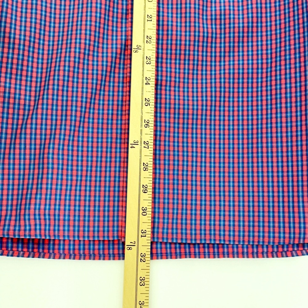 Southern Tide Shirt Mens M Dark Pink Blue New Classic Fit Plaid Cotton 2179 - Picture 12 of 12